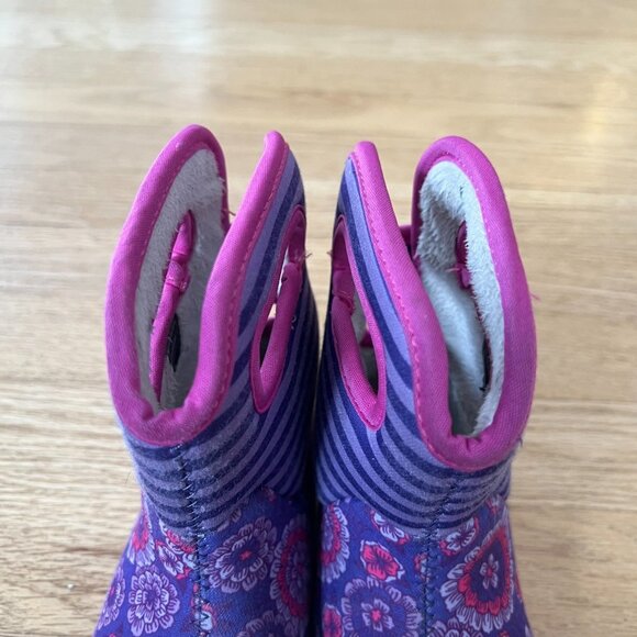 Baby Bogs Purple Pansy Waterproof Winter Boots Infant/Toddler Size 8 - Picture 4 of 9